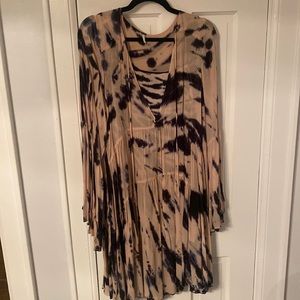 YFB tie dye dress with slip
